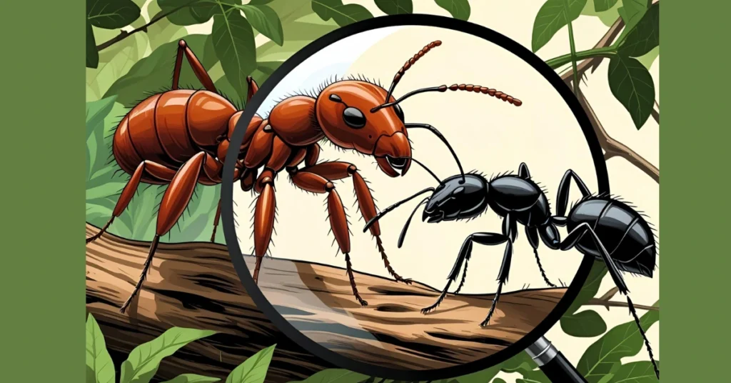 How Do Carpenter and Black Ants Differ in Size and Appearance?